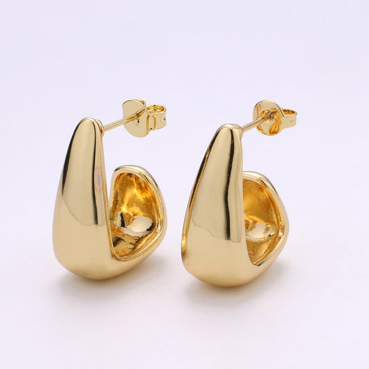 Thick Chunky L Earrings