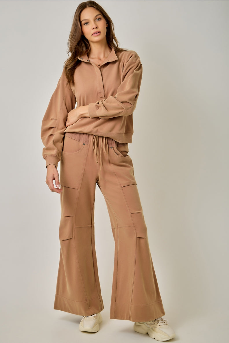 Side Pleat Sweatpants