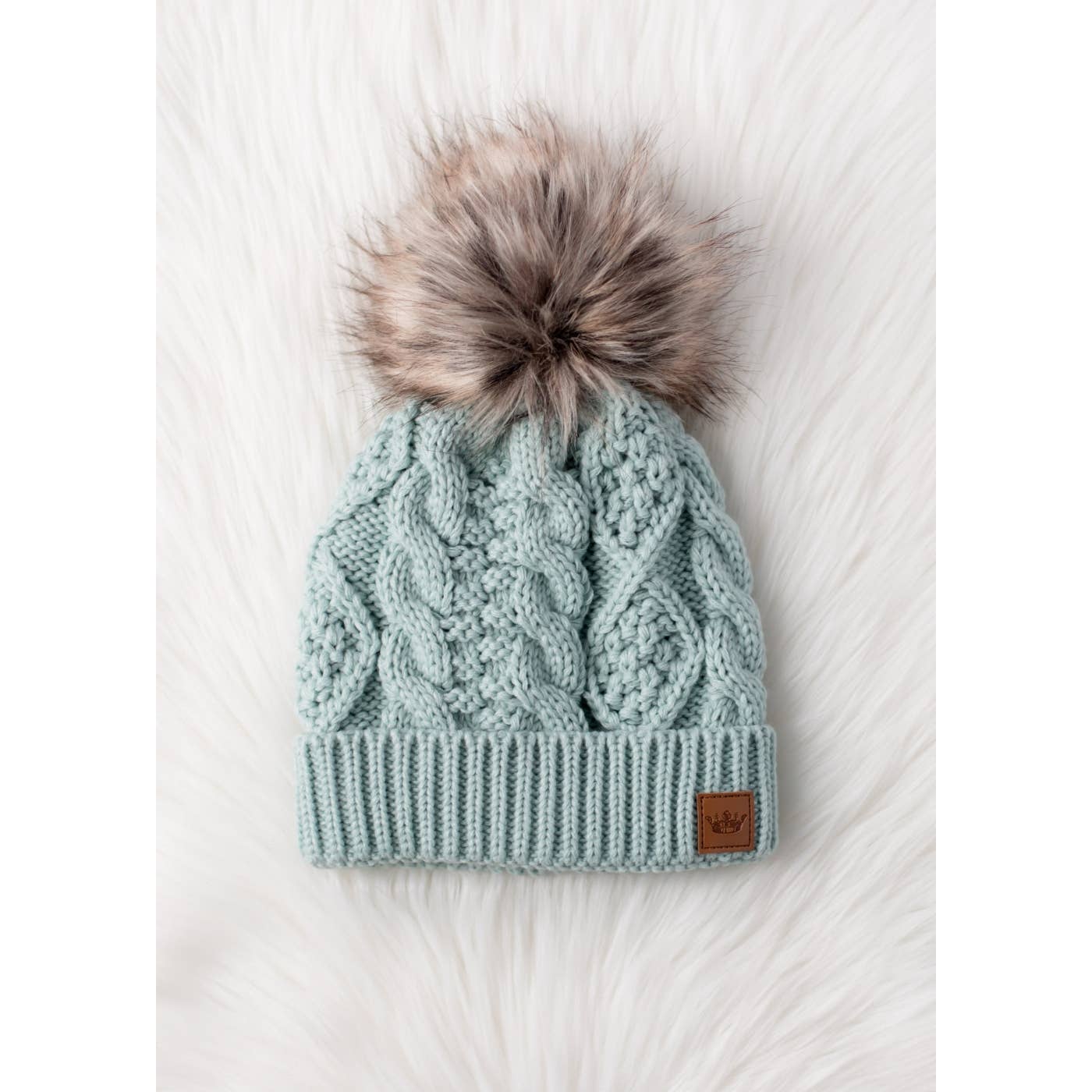 Cable Knit Pom Hat