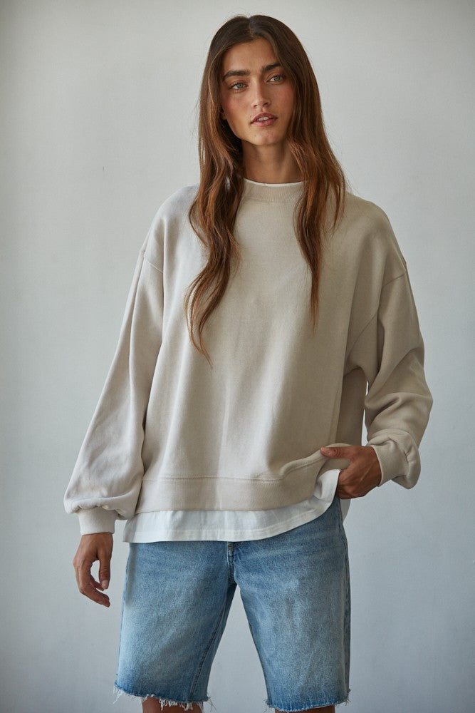 Contrast Crew Neck