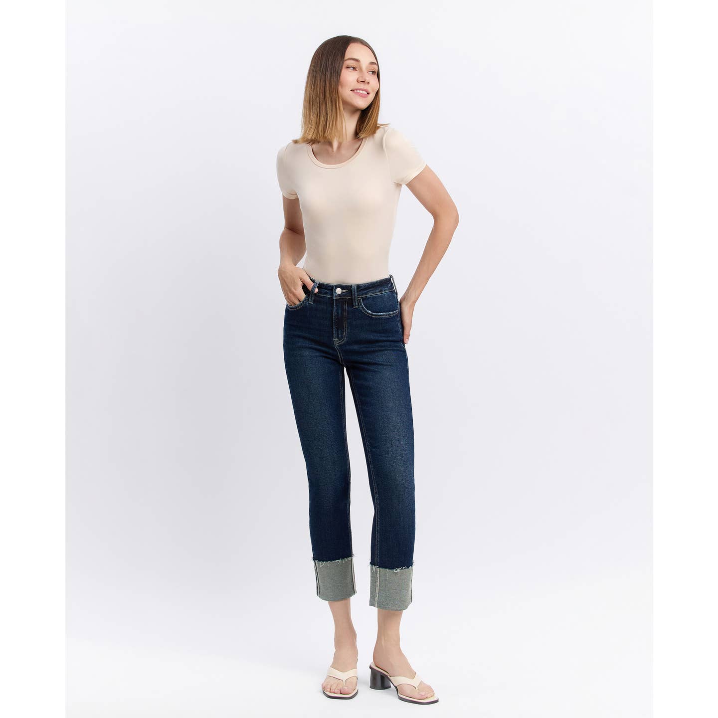 Lovervet High Rise Cuff Crop