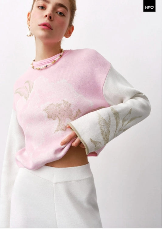 Crewneck Jumper Sweater Pink