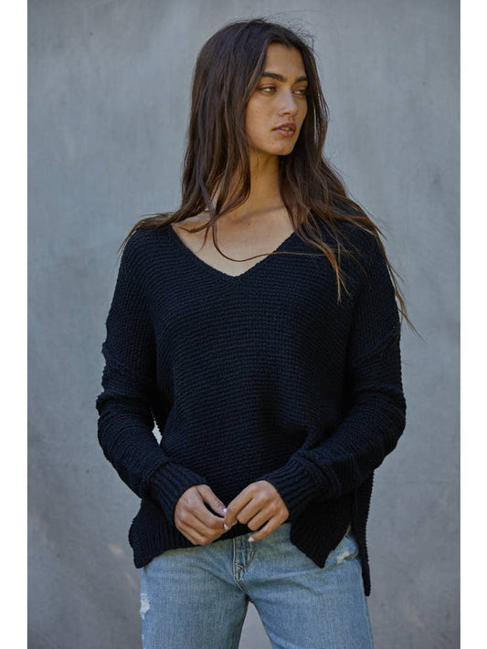 V-Neck Knit Sweater