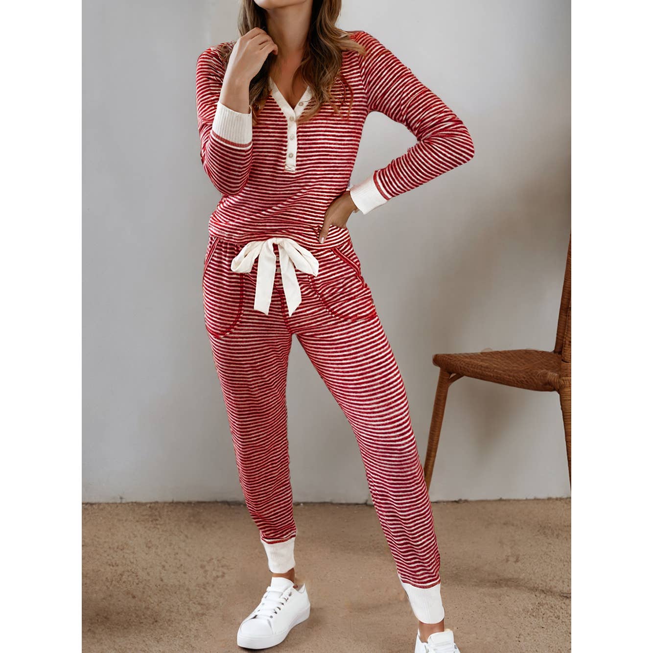 Candy Cane PJ Lounge Set