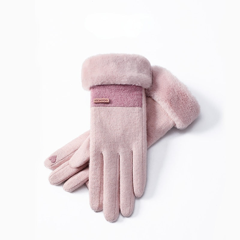 Windproof Wool Finger Gloves