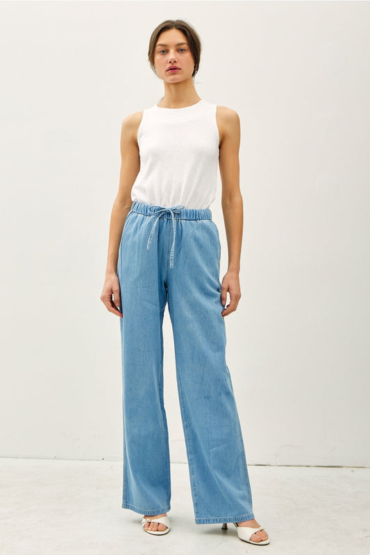 Denim Wide Leg Pant