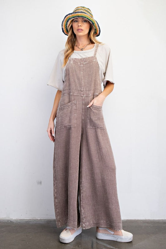 Gauze Overalls