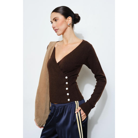 Corina Wrap Knit Sweater