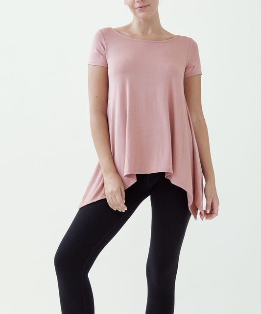 Bamboo Sharkbite Tunic Mauve