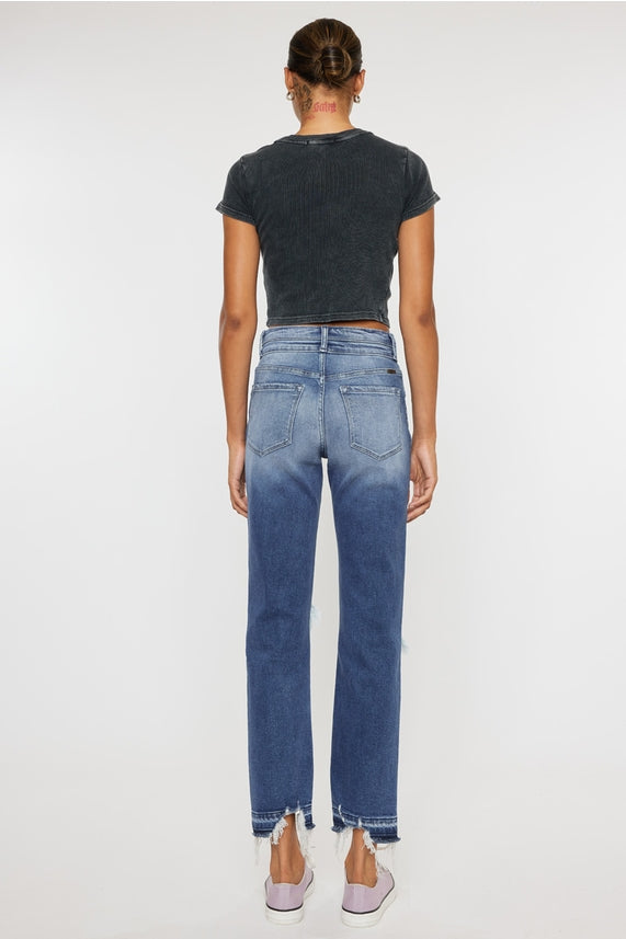 Plus High Rise Slim Straight Jeans